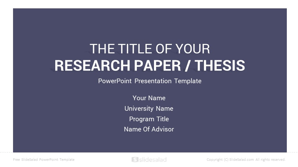 university thesis presentation